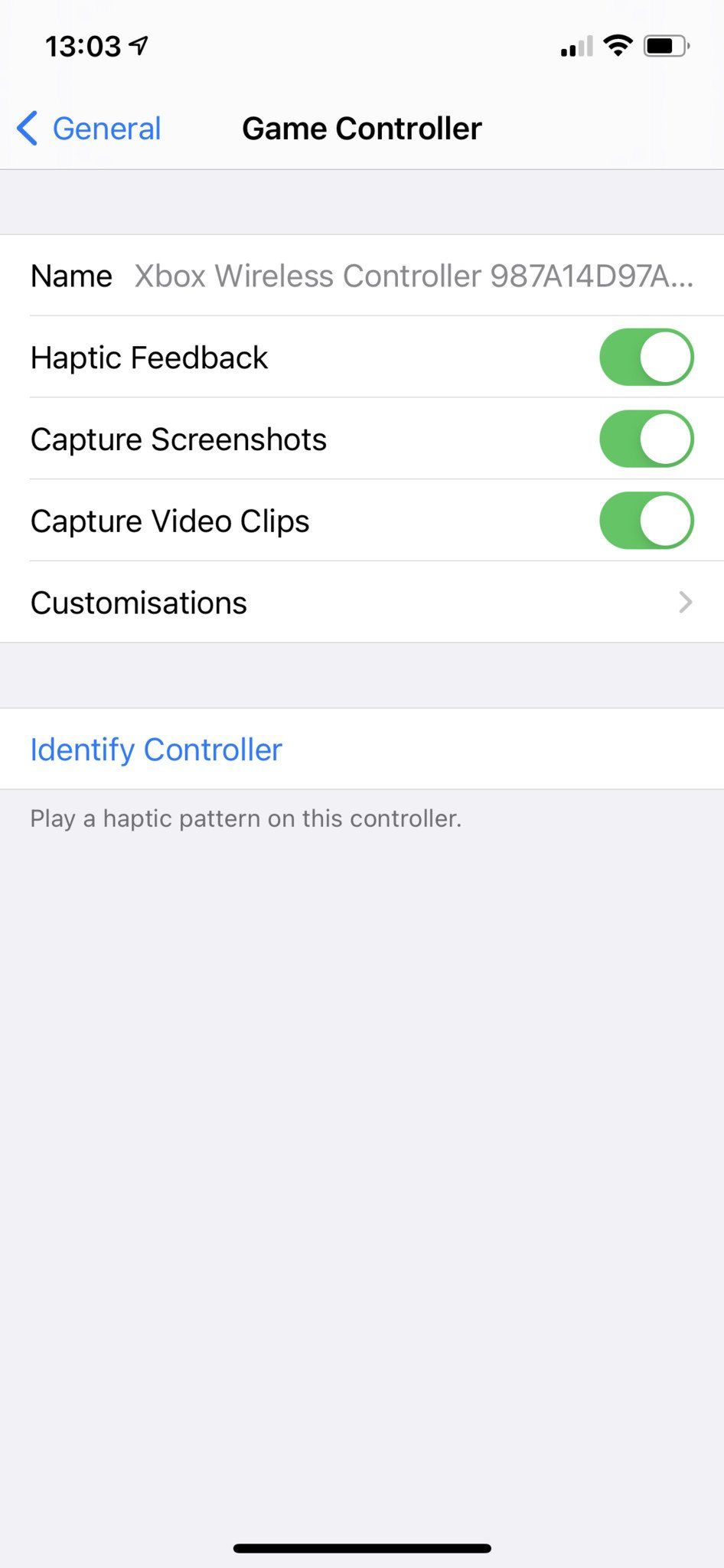 Custom Xbox Controls iOS
