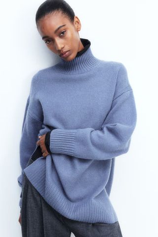 H&M Oversized Polo-neck Jumper