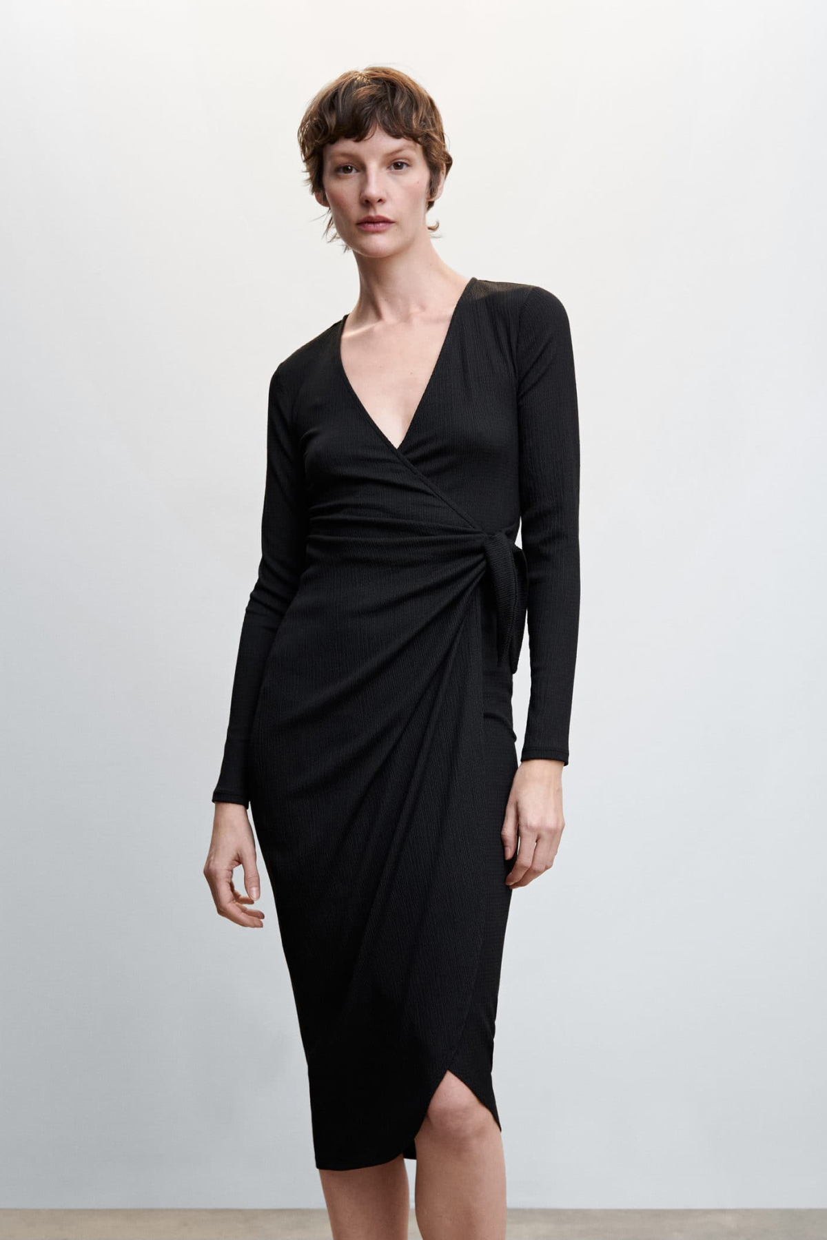 Mango Bow Wrap Dress