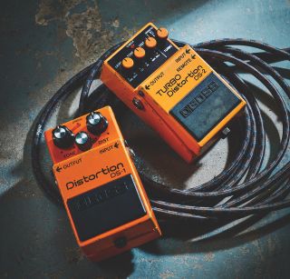 The DS-1 Distortion pedal and the DS-2 Turbo Distortion