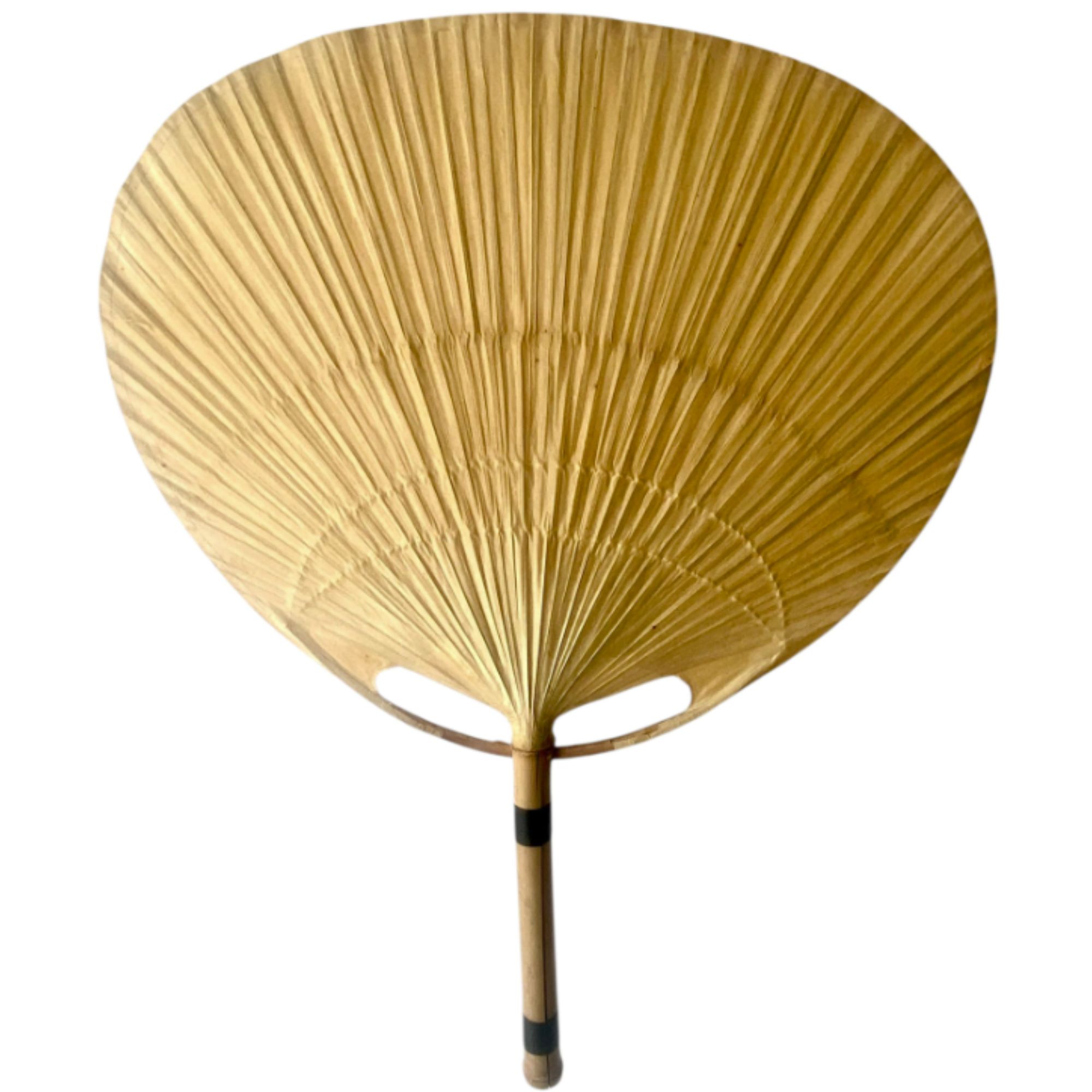 Ingo Maurer Uchiwa Rice Paper and Bamboo Wall Light