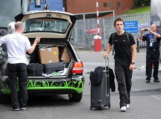 Geraint Thomas arrives, Tour of Britain 2010, race launch