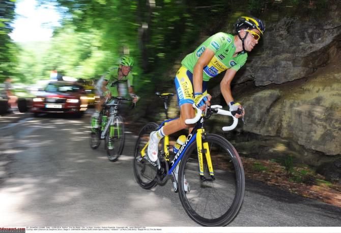Alberto Contador during his attack