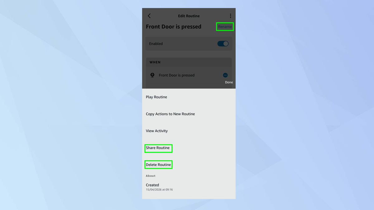 Create Alexa routines triggered by your Ring device