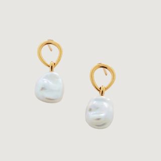 Nura Keshi Pearl Drop Earrings