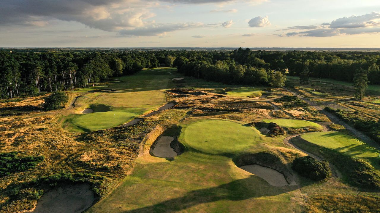 Woodhall Spa Hotchkin Course pictured from above