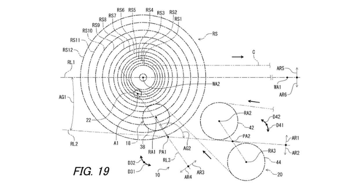Shimano patent for rear derailleur