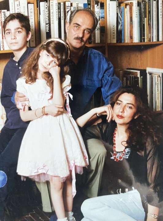 Tara Aghdashloo with her family in Iran before the moved to Canada.