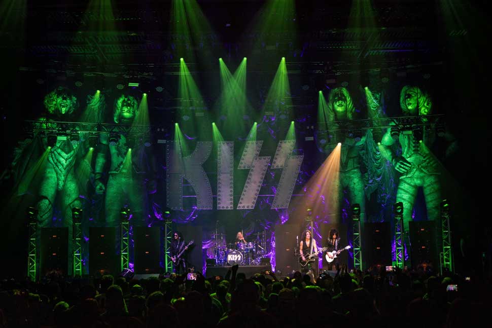 Kiss onstage in Las Vegas