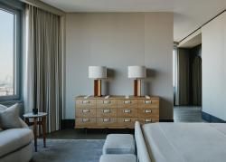Interior of bedroom at The Bryanston