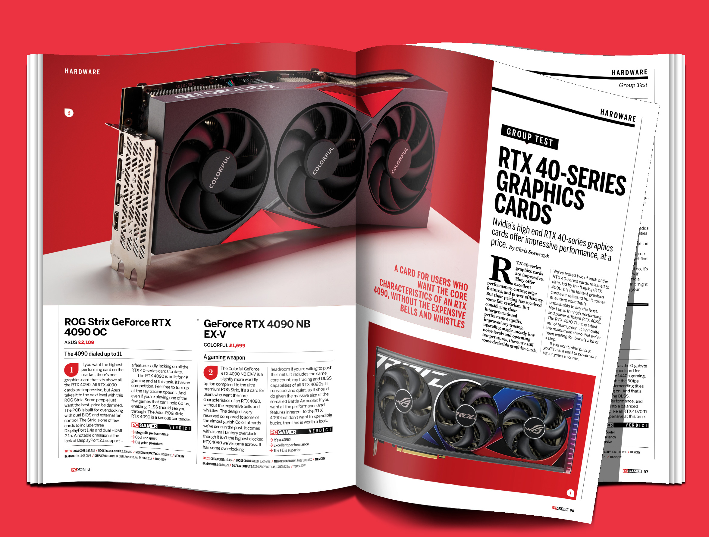 PC Gamer Magazine Nvidia RTX 40-series graphics card test