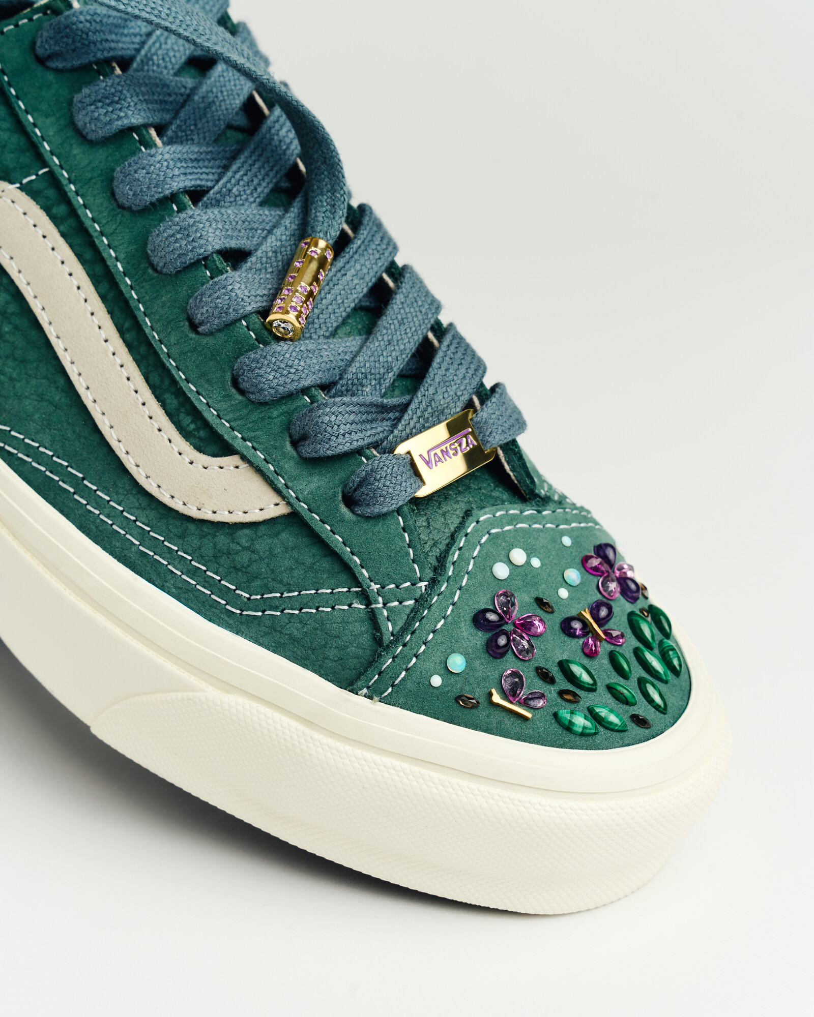 SZA's bejeweled Vans sneakers at Paris Fashion Week