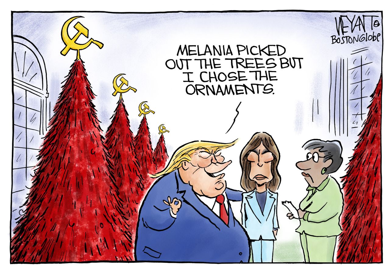 U.S. Donald Melania Trump white house Christmas trees Russia collusion