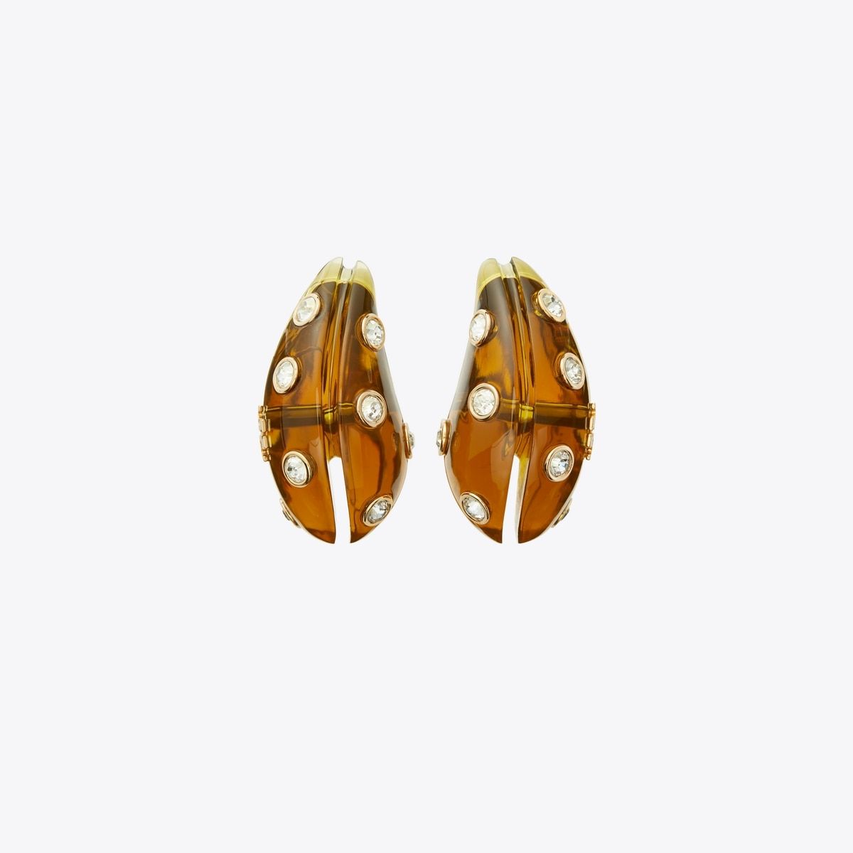 Pierced Earrings in Brown, Size Os