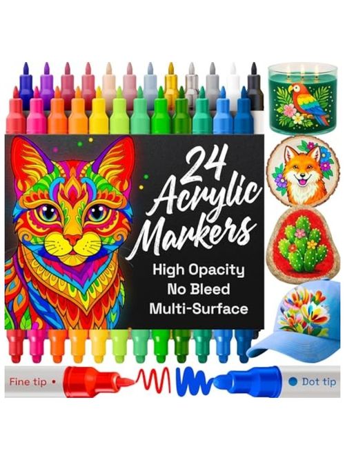 24 Acrylic Paint Markers 
