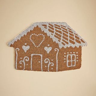 Dunelm christmas gingerbread house doormat.