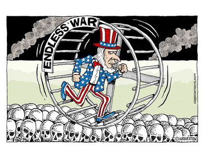 Political cartoon endless war U.S.