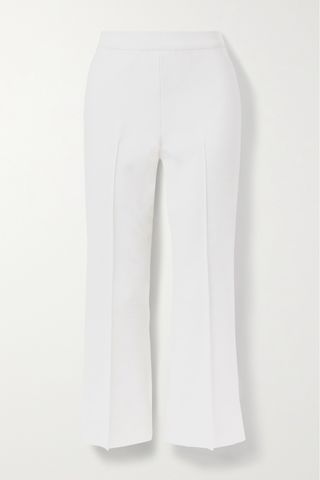 Kick Cropped Stretch-Cotton Flared Pants