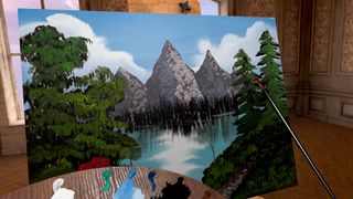 VR stylus explained; a landscape painting in VR