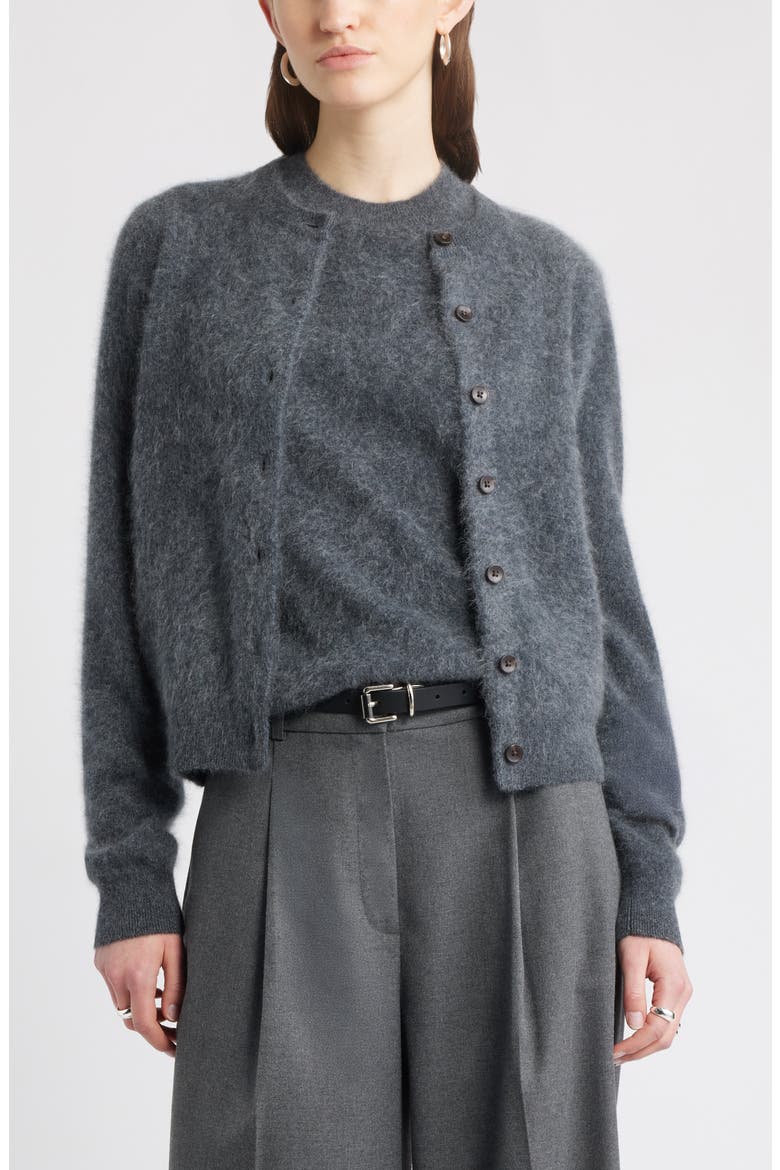 Brushed Cashmere Cardigan