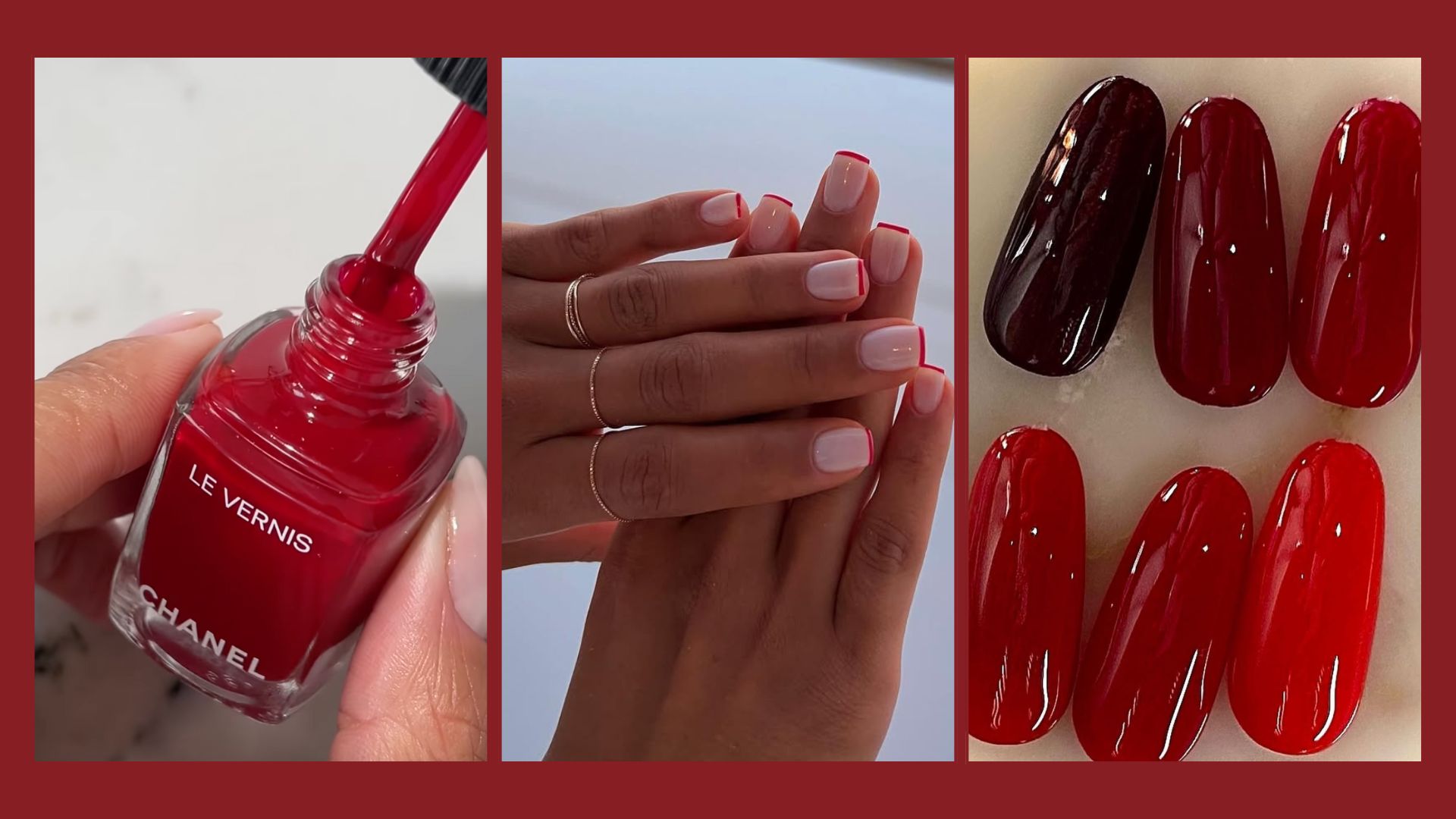 @iramshelton, @harrietwestmoreland - CHIC RED NAIL DESIGNS