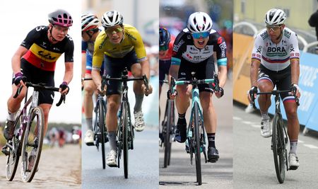 Lotte Kopecky, João Almeida, Grace Brown and Peter Sagan