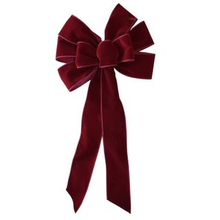 Dark Burgundy Velvet Wired Bow