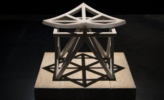A marble version of her arabesque-inspired ‘Unfolding Unity’ stool