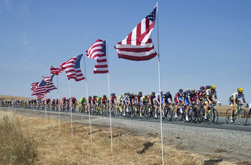 In case the riders forget which country they are racing in
