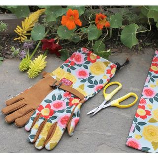 Womanswork gloves and scissors