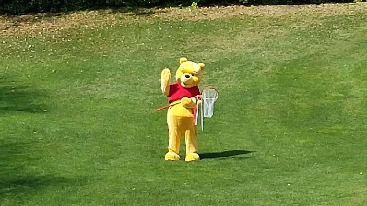 Winnie the Pooh costumed character at Epcot