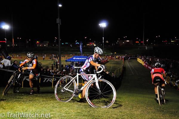 Riders got to make several trips per lap up the only hill.