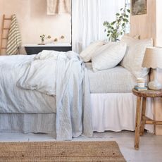 Piglet in Bed striped fitted sheet