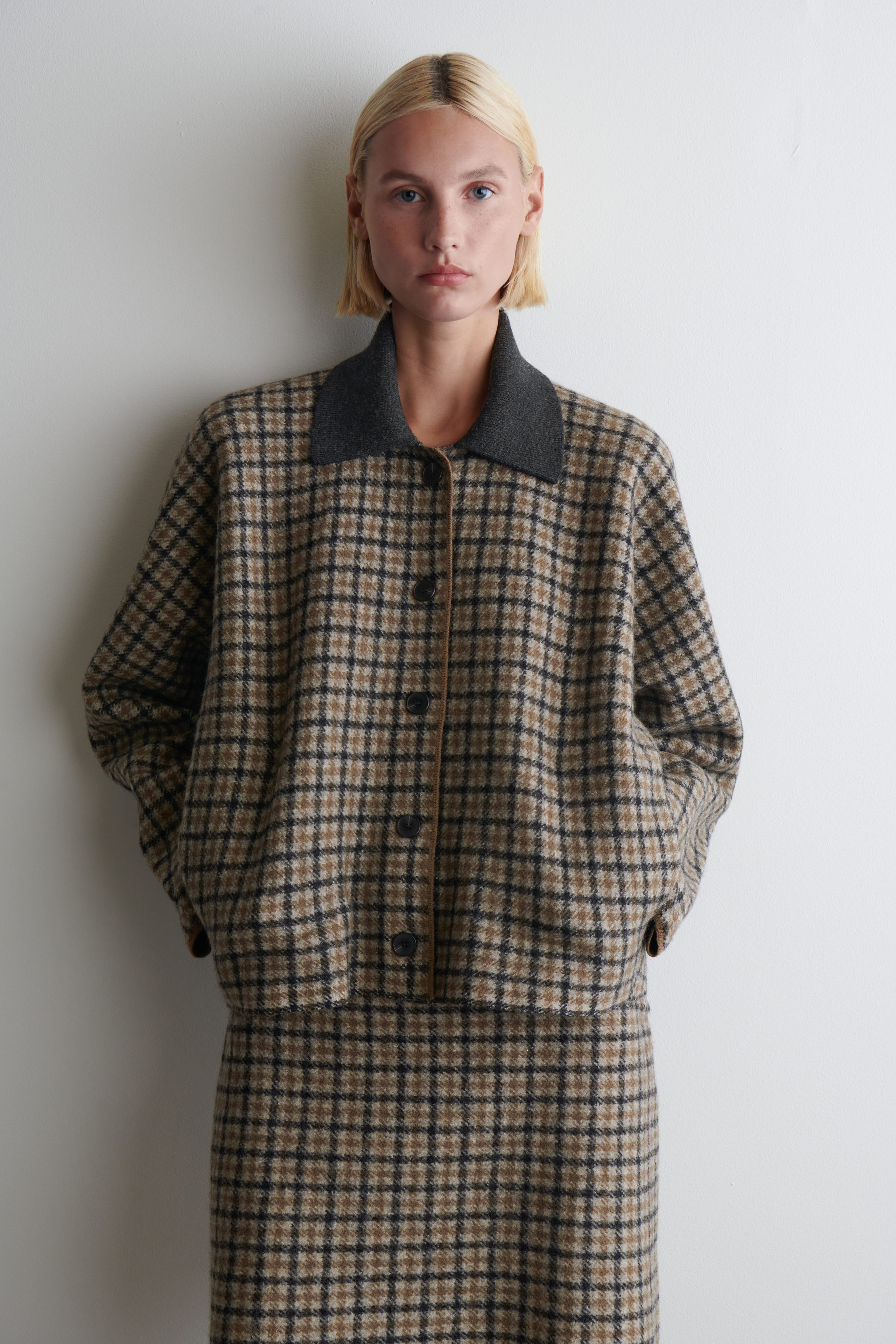 Sculpted Merino Wool Short Jacket