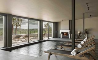 Indoor pool at Finca Serena hotel, Mallorca, Spain