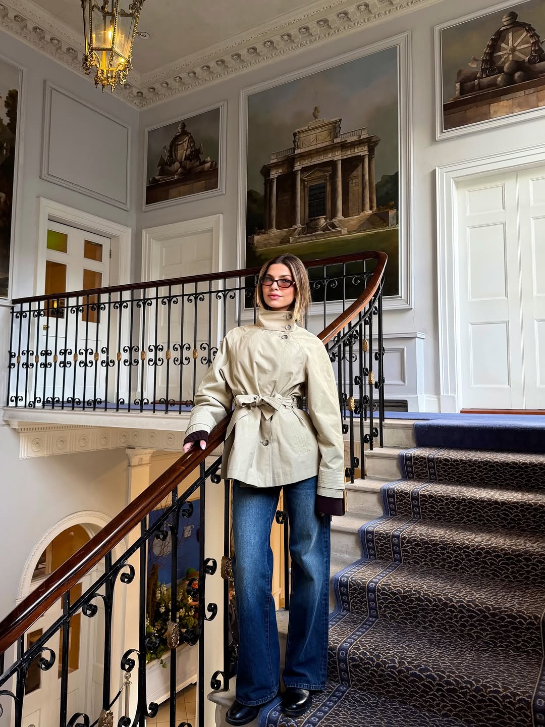 woman wearing winter to spring transitional jacket trends 2026