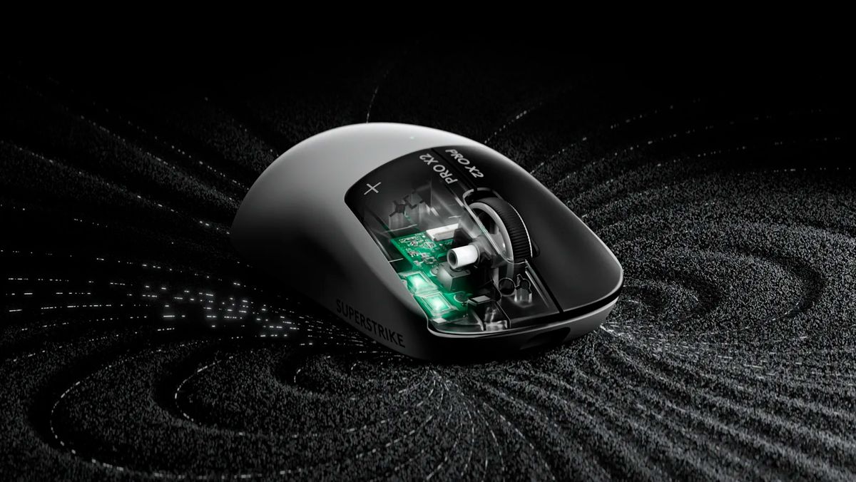 Logitech's Pro X2 Superstrike gaming mouse introduces electromagnetic induction tech, cutting down on latency and adding new features — $179 mouse adds 'Haptic Inductive Trigger' system that allows users to pick actuation levels