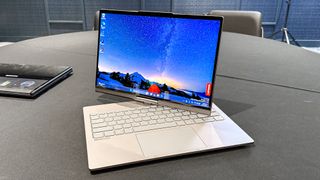 Lenovo ThinkBook Plus Gen 7 Auto Twist on a desk.