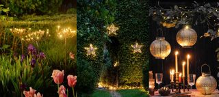 Attractive Mosaic Solar Powered Garden Lights Set of 2 Patio Lights 4 Colours 