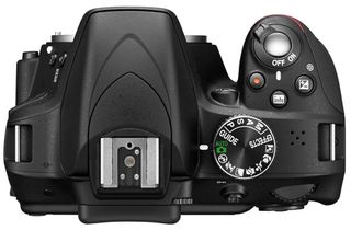 The D3300 has a basic but functional top plate...