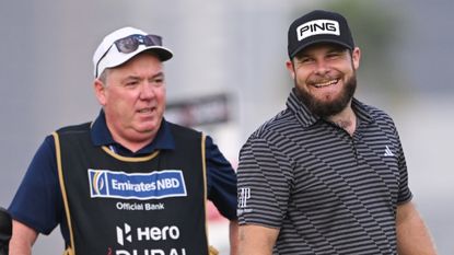 Tyrrell Hatton and caddie Mick Donaghy