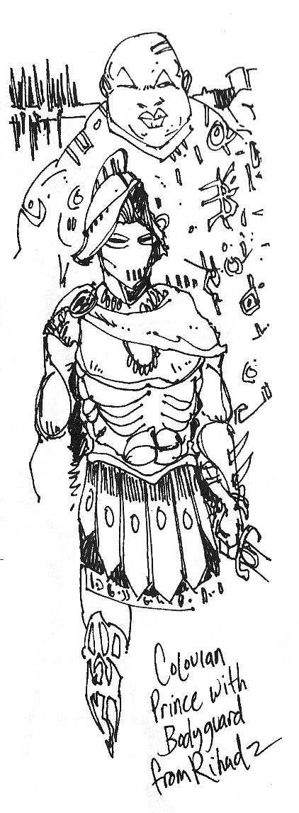 A Colovian prince as drawn by Michael Kirkbride.