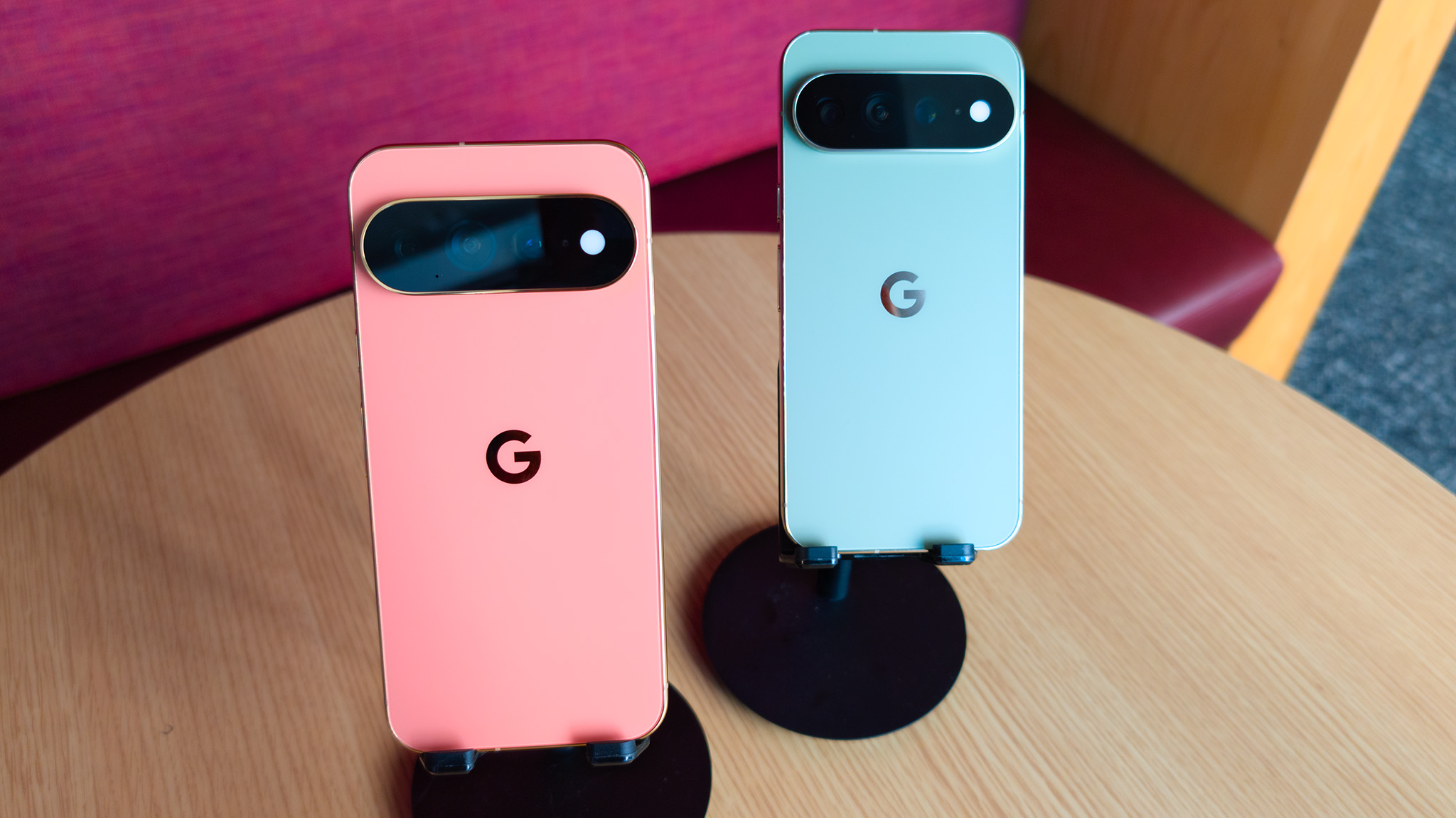 Comparing the pink and blue Google Pixel 11 Pro XL