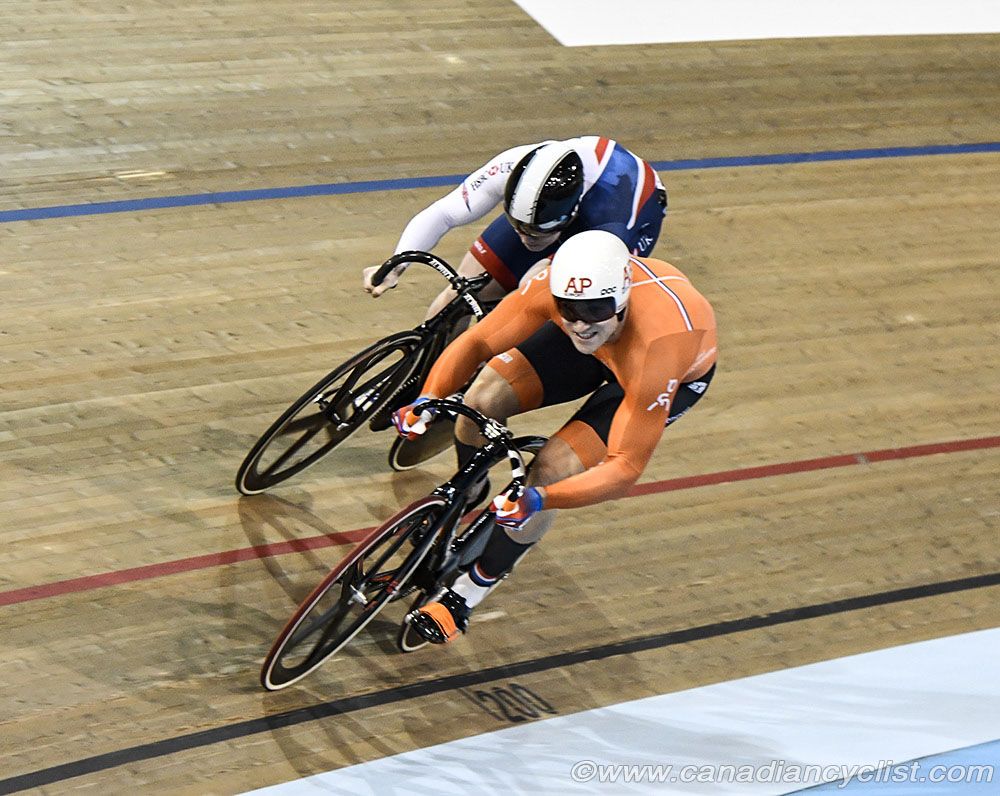 Men's Sprint - Semi-Final Jeffrey Hoogland (Netherlands) vs Jack Carlin (Great Britain)