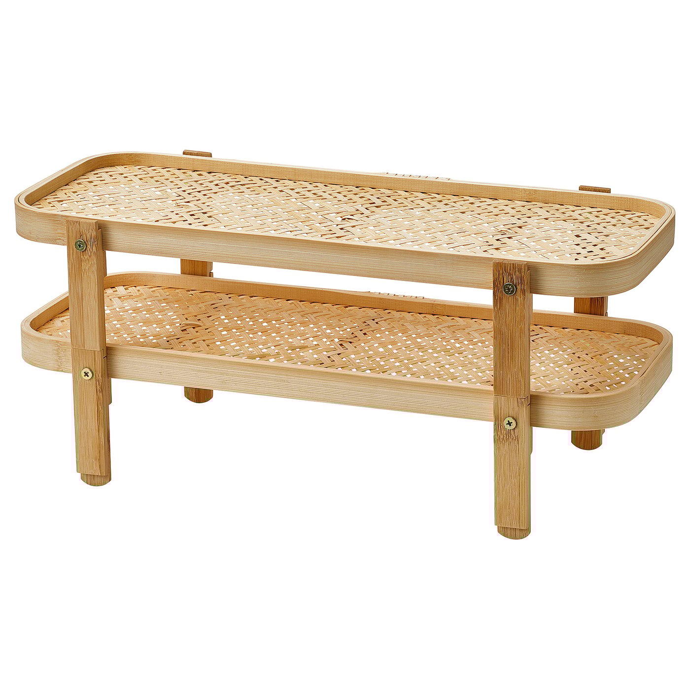 KÖssebÄr Food Drying Rack With 2 Trays - Bamboo 46x21x22 Cm