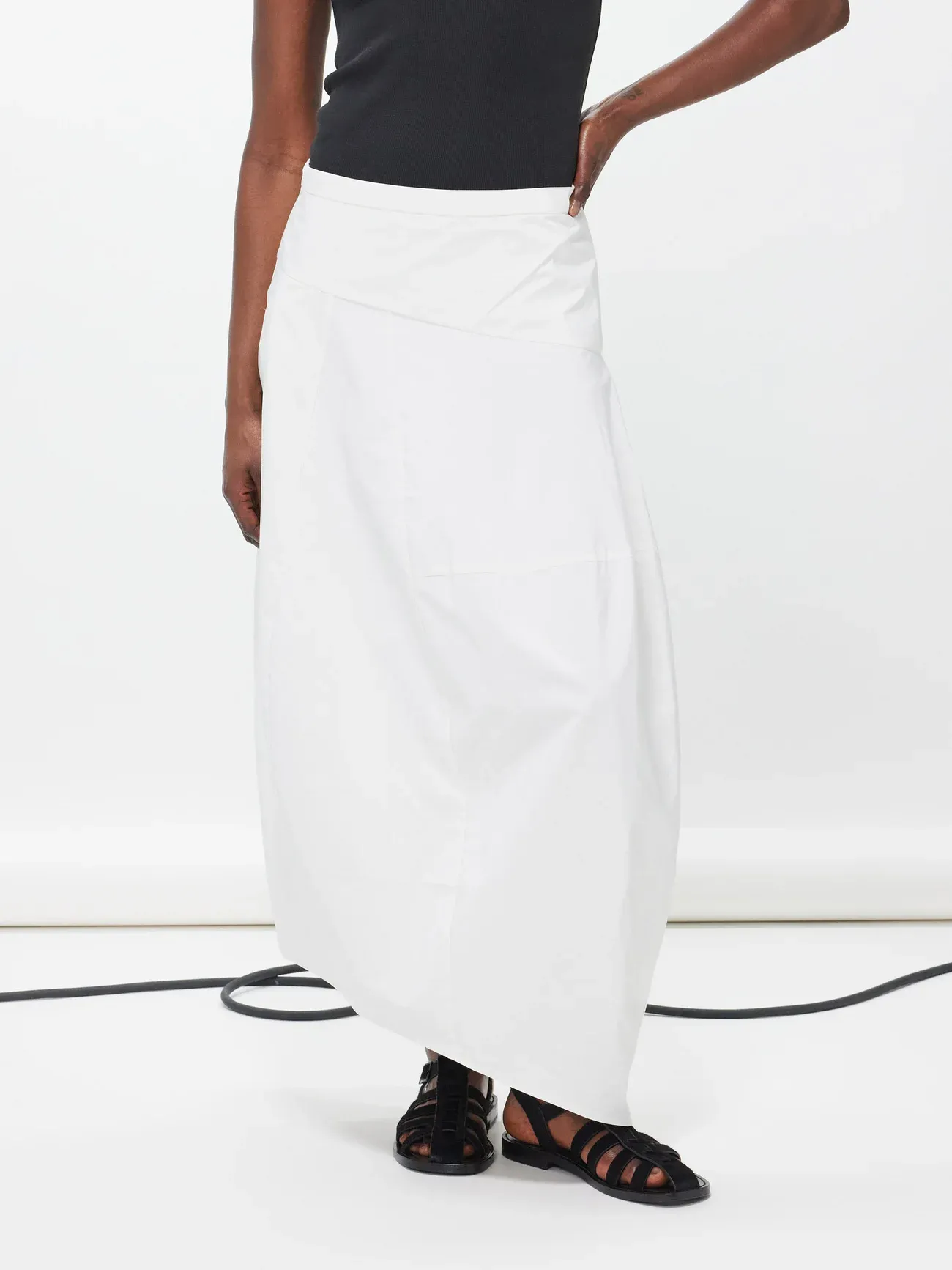 white skirt