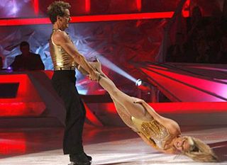 Ex-Hearsay singer Suzanne Shaw threw herself into the competition... literally!