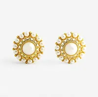 Jennifer Gibson Pre-loved faux-pearl, crystal and gold-plated clip-on earrings, £220, £176 (Save 20%)