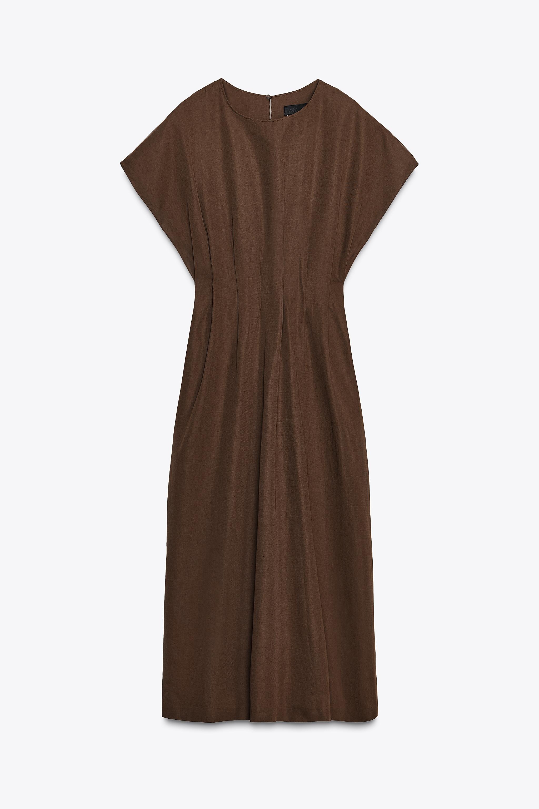 ZARA, Zw Collection Pleated Midi Dress
