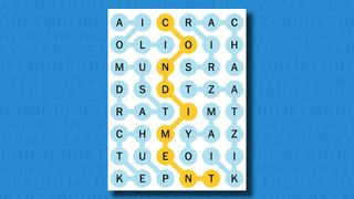 NYT Strands answers for game #58 on a blue background